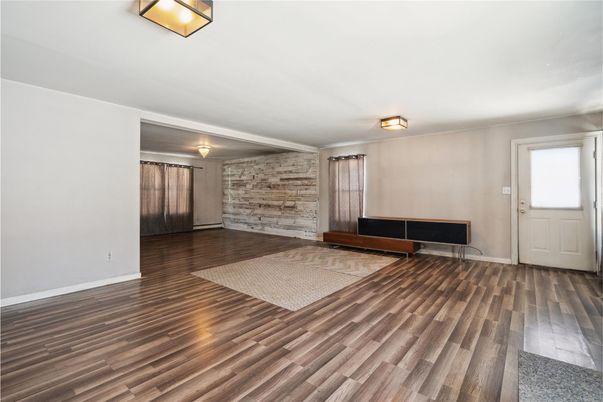 Empty room, Interior, Stone Walls, Wood Texture Flooring