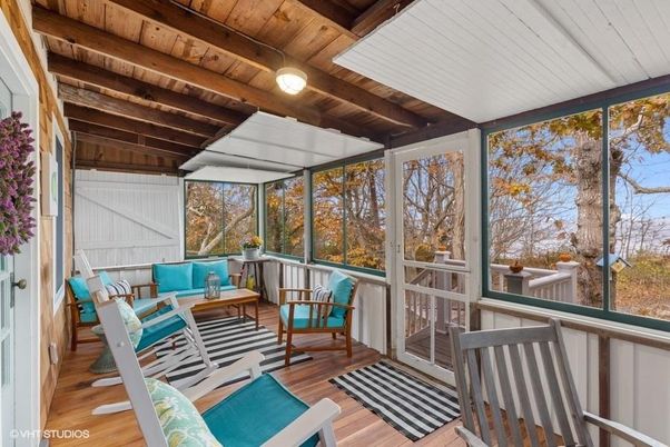 Interior, Sun Room, Wooden Beams, Wooden Ceilings, Wood Texture Flooring
