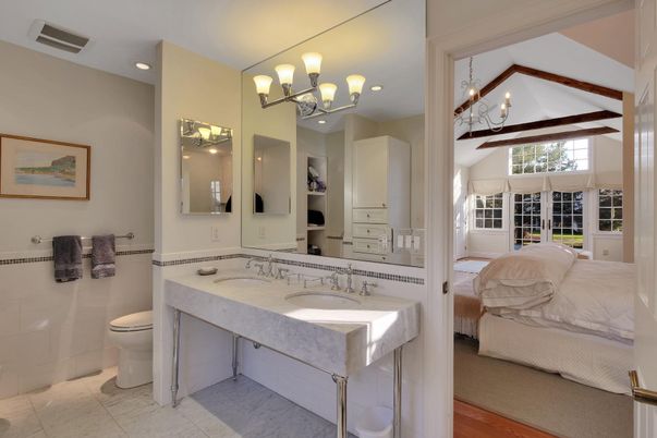 Bathroom, Bedroom, Chandelier, Dual Sink Vanities, Interior, Recessed Lighting
