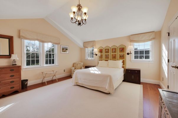 Bedroom, Chandelier, Interior, Wood Texture Flooring
