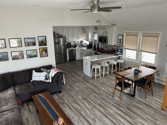 Dining room, Interior, Kitchen, Living room, Wood Texture Flooring