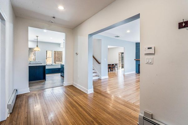 Interior, Pendant Lights, Recessed Lighting, Wood Texture Flooring