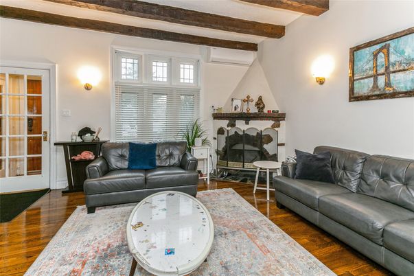 Fireplace, Interior, Living room, Wooden Beams, Wood Texture Flooring