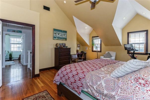 Bedroom, Fitness Equipment, Interior, Recessed Lighting, Wood Texture Flooring