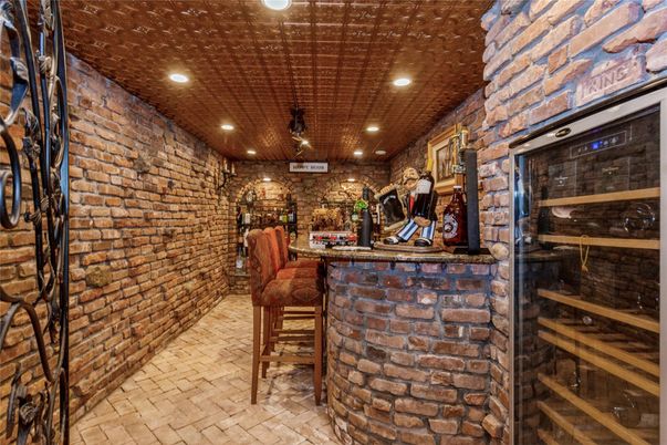 Interior, Recessed Lighting, Stone Walls