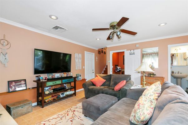 Interior, Living room, Recessed Lighting