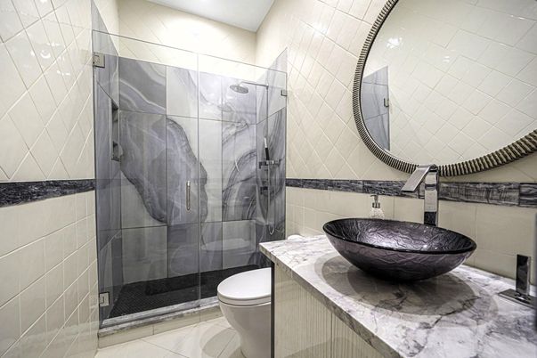 Bathroom, Glass Shower, Interior