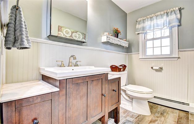 Bathroom, Interior, Wood Texture Flooring
