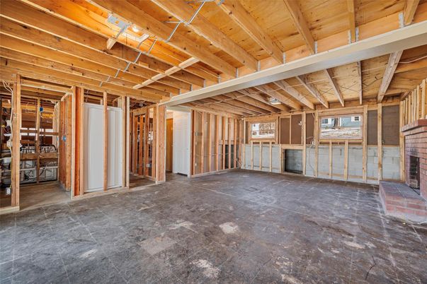 Empty room, Fireplace, Interior, Wooden Beams, Wooden Ceilings