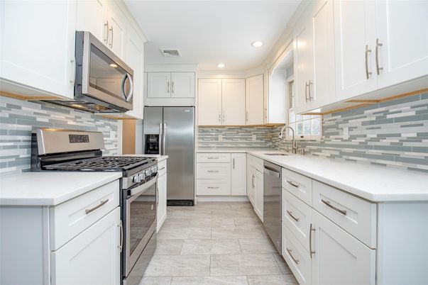Interior, Kitchen, Recessed Lighting, Stainless Steel Appliances