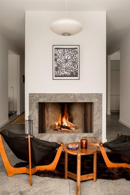Fireplace, Interior, Pendant Lights
