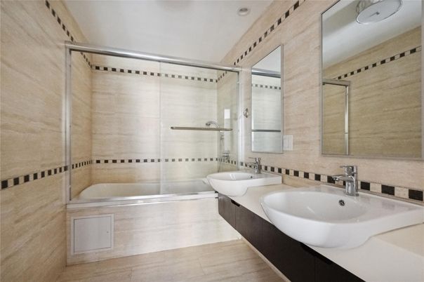 Bathroom, Dual Sink Vanities, Glass Shower, Interior