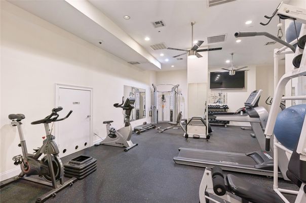 Fitness Equipment, Gym, Interior, Recessed Lighting