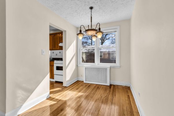 Interior, Kitchen, Pendant Lights, Wood Texture Flooring