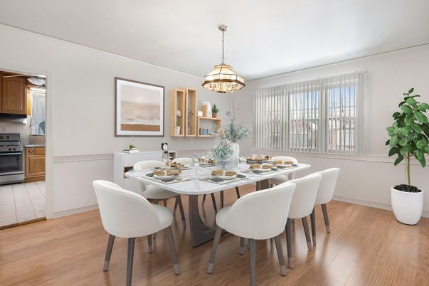 Chandelier, Dining room, Interior, Kitchen, Pendant Lights, Wood Texture Flooring