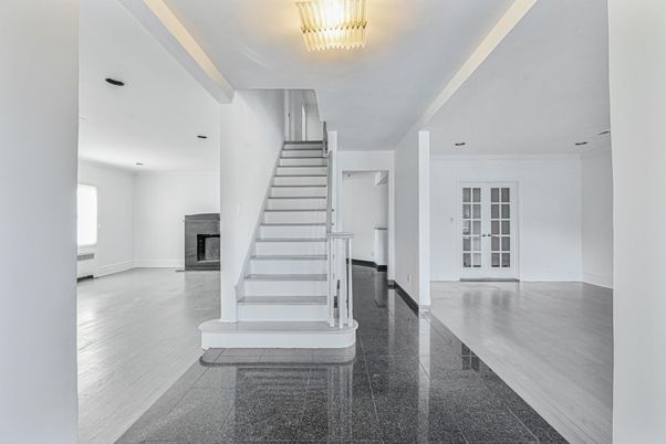 Fireplace, Interior, Recessed Lighting, Wood Texture Flooring