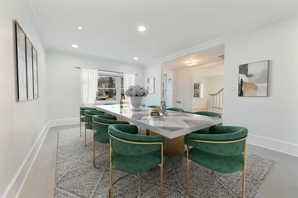 Dining room, Interior, Recessed Lighting