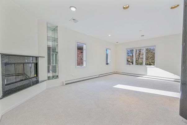 Empty room, Fireplace, Interior, Recessed Lighting