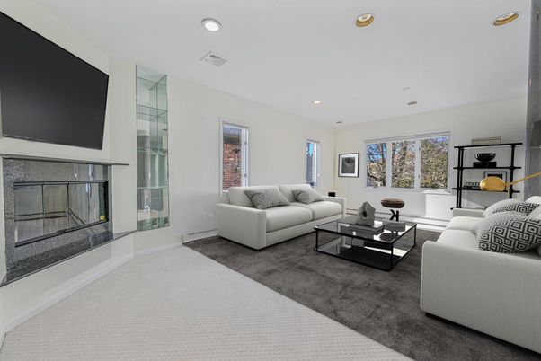 Fireplace, Interior, Living room, Recessed Lighting