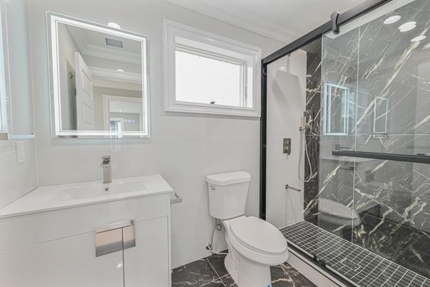 Bathroom, Glass Shower, Interior, Marble, Marble Walls