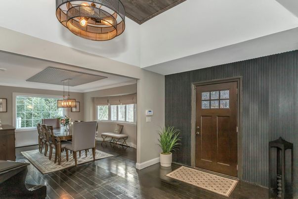 Chandelier, Dining room, Interior, Pendant Lights, Wood Texture Flooring