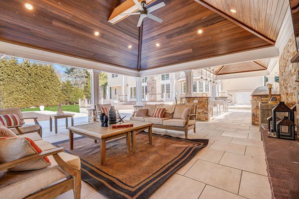 Interior, Living room, Recessed Lighting, Wooden Ceilings
