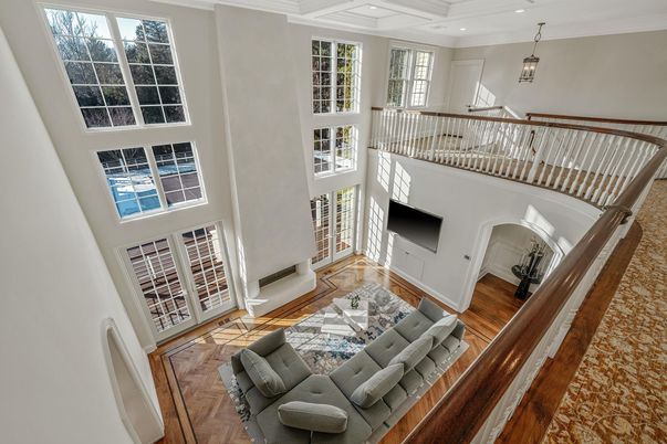 Fireplace, Interior, Living room, Pendant Lights, Recessed Lighting, Wood Texture Flooring
