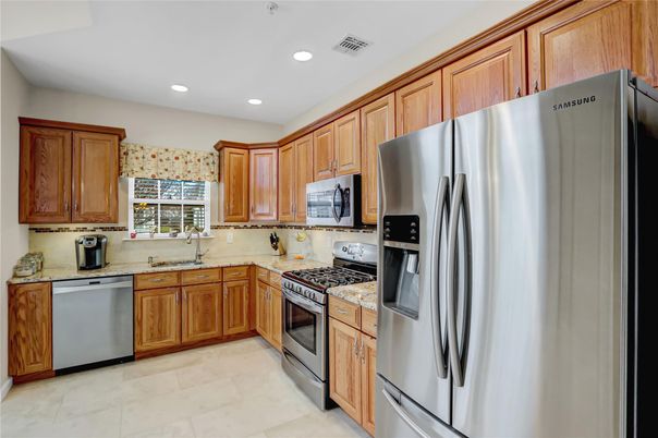 Interior, Kitchen, Recessed Lighting, Stainless Steel Appliances