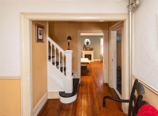 Fireplace, Interior, Wood Texture Flooring