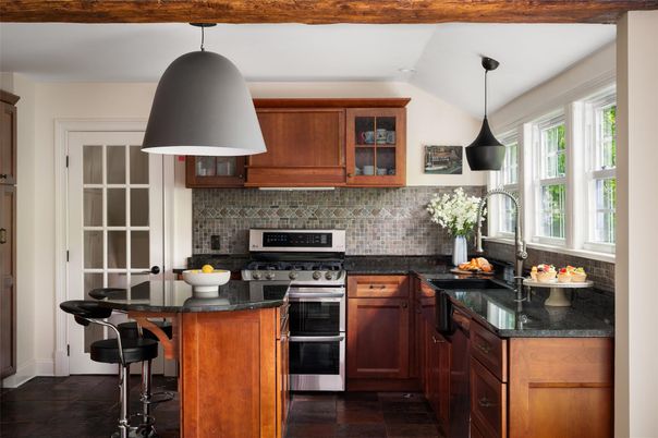 Interior, Kitchen, Pendant Lights, Stainless Steel Appliances