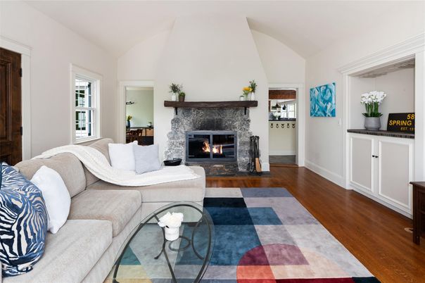 Fireplace, Interior, Living room, Wood Texture Flooring