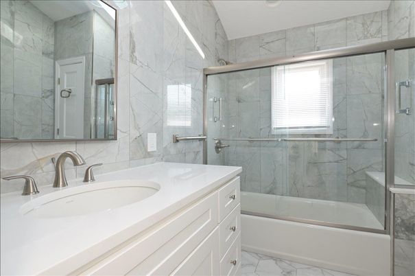 Bathroom, Glass Shower, Interior, Marble, Marble Walls