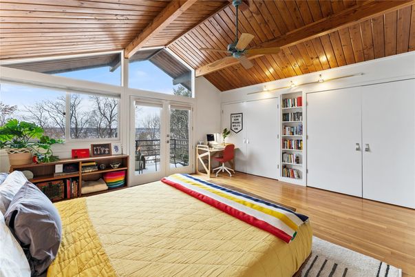 Bedroom, Interior, Wooden Beams, Wooden Ceilings, Wood Texture Flooring