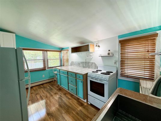 Interior, Kitchen, Wood Texture Flooring
