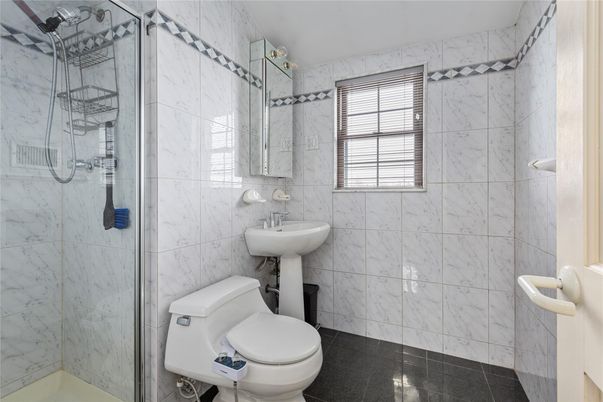 Bathroom, Glass Shower, Interior, Marble Walls