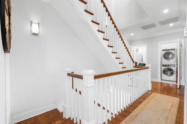 Interior, Recessed Lighting, Utility Closets, Washer, Wood Texture Flooring
