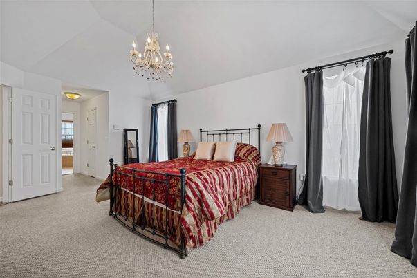 Bedroom, Chandelier, Interior