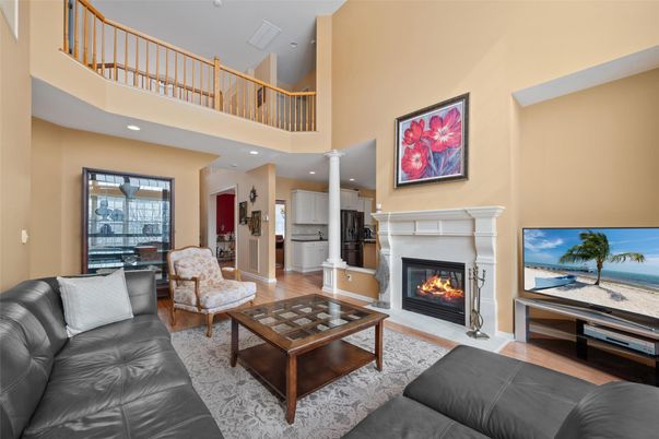Fireplace, Interior, Living room, Recessed Lighting