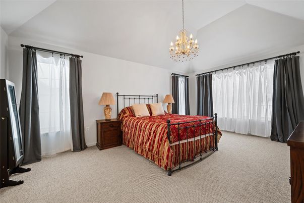 Bedroom, Chandelier, Interior