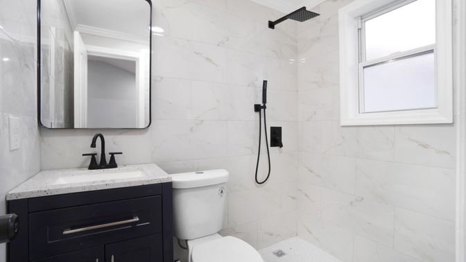 Bathroom, Interior, Marble Walls