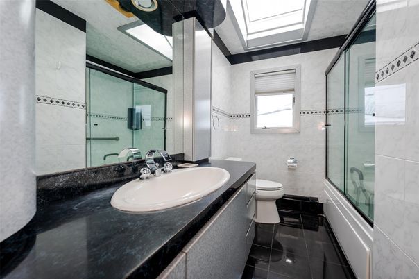 Bathroom, Glass Shower, Interior, Marble Walls