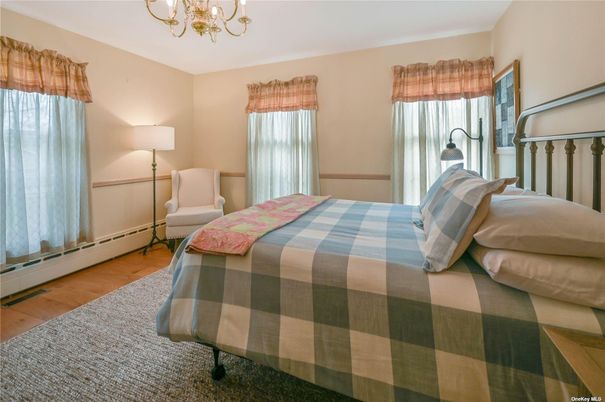 Bedroom, Chandelier, Interior, Wood Texture Flooring