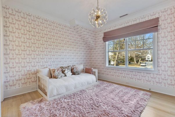 Bedroom, Interior, Pendant Lights, Wood Texture Flooring