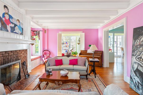 Fireplace, Interior, Living room, Wood Texture Flooring