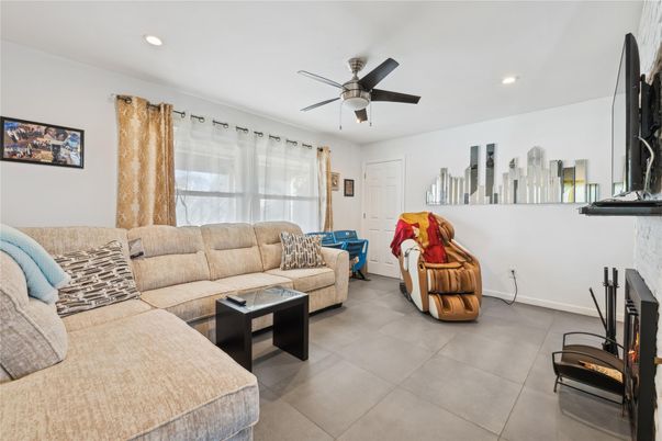 Fireplace, Interior, Living room, Recessed Lighting