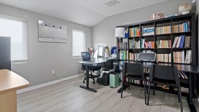 Home Office, Interior, Wood Texture Flooring