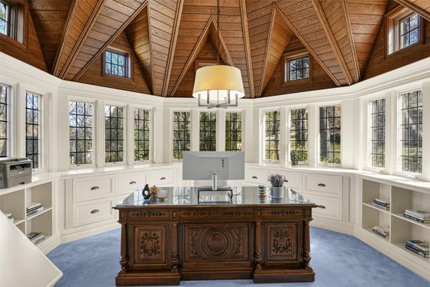 Home Office, Interior, Wooden Beams, Wooden Ceilings