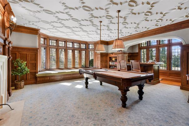 Billiard Table, Game Room, Interior, Pendant Lights