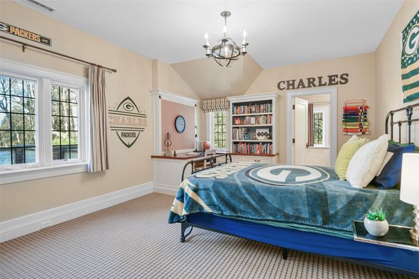 Bedroom, Chandelier, Interior