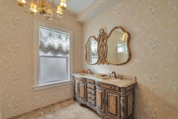 Bathroom, Chandelier, Dual Sink Vanities, Interior